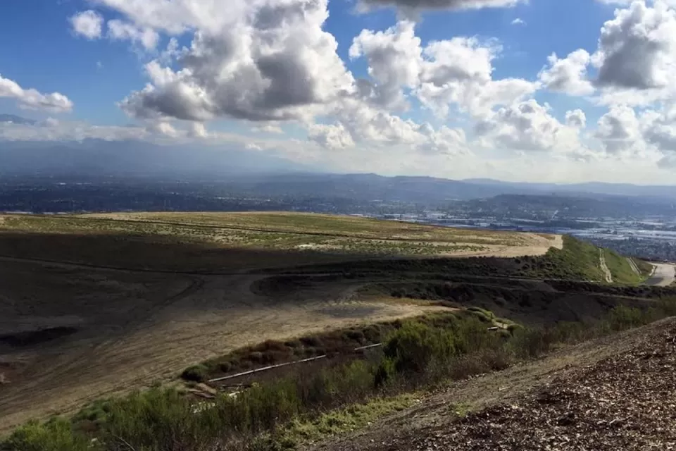 View of Puente Hills landfill site in Los Angeles County.